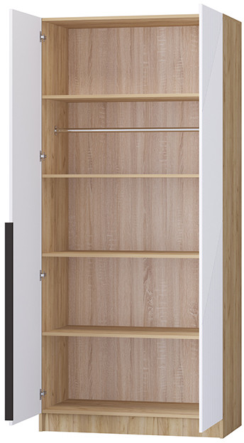 Шкаф Авис 1,0, Крафт золотой/Белый софтач