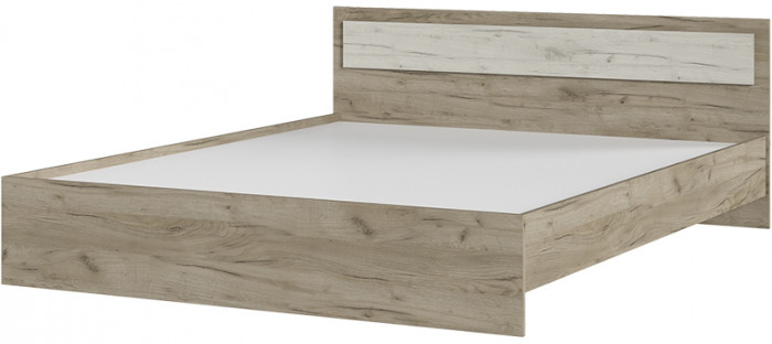 ГАРМОНИЯ КР 601 кровать (1,652х0,7х2,032) дуб крафт белый/дуб крафт серый