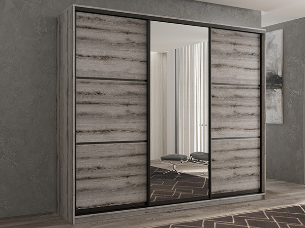 Шкаф-купе Кааппи 2 Эвок Окаменелый 260х45х230 см