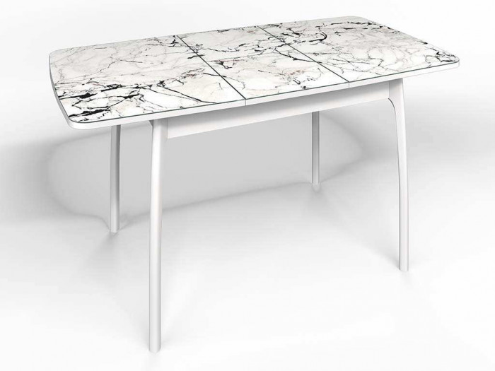 Стол СМ-1 Флорида опора массив изогнутая белый