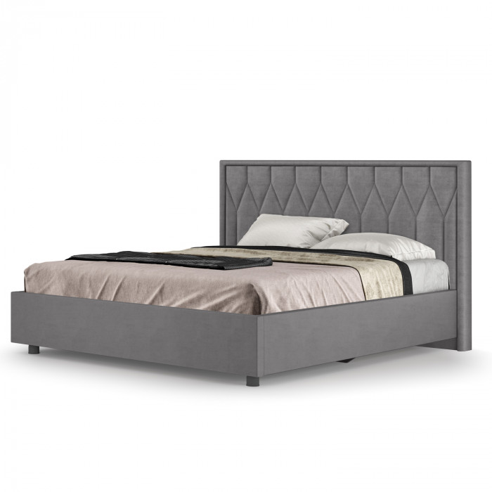 Кровать-10М с подъёмным основанием 1600 серебро