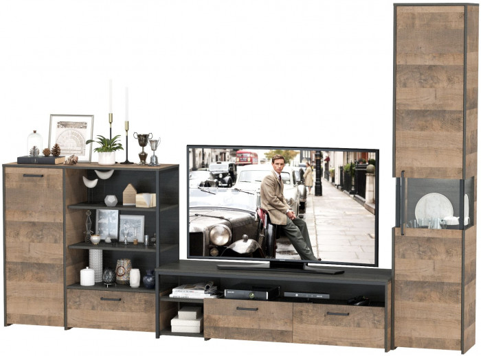 Трувор Гостиная 022, дуб гранж песочный/интра