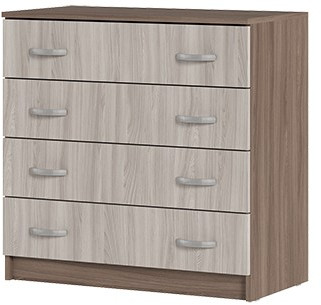 КМ 554М Бася ЛДСП комод 4 ящ. шимо темный/шимо светлый