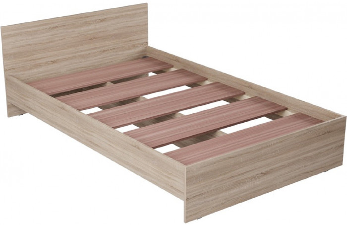 ЛАЙТ Кровать КР-003 (Прямоугольный щиток) 124 мм (Белый)