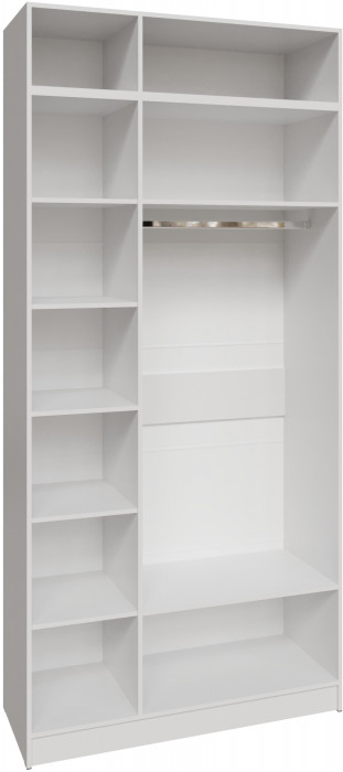 Шкаф 1,2 с антресолью Мадрид, Белый/Ателье светлое