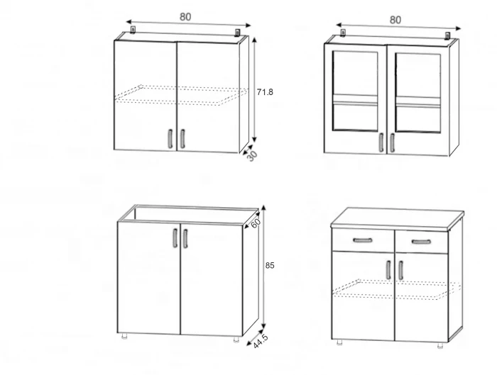 ЛДСП Кухня Рио NEW 1,6м юкон/белый