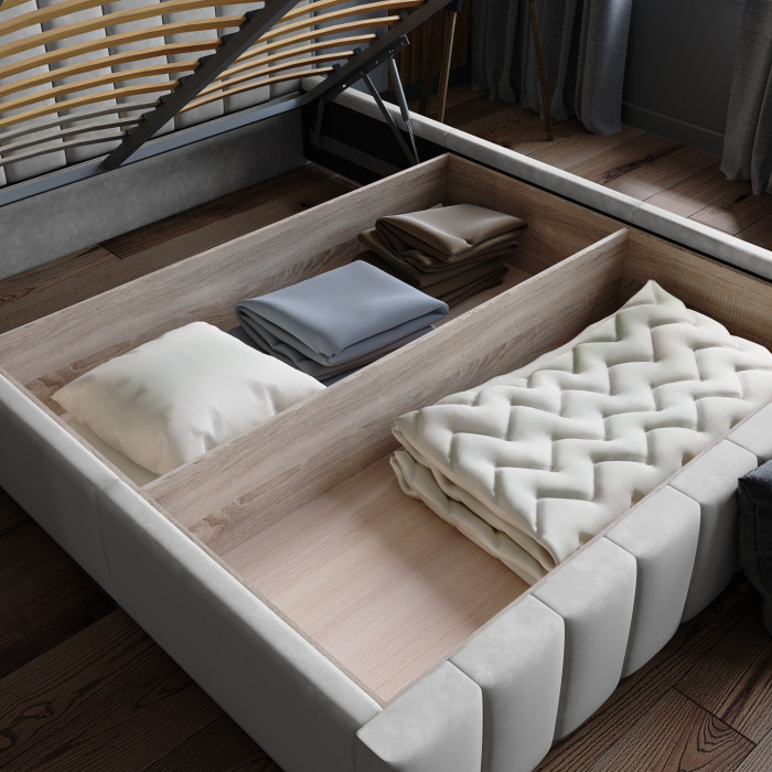 Нега Кровать интерьерная 120 серый, ПМ