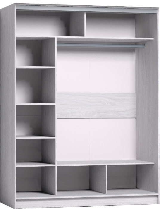 Шкаф-купе с зеркалом Strike 1600 Ясень Анкор светлый