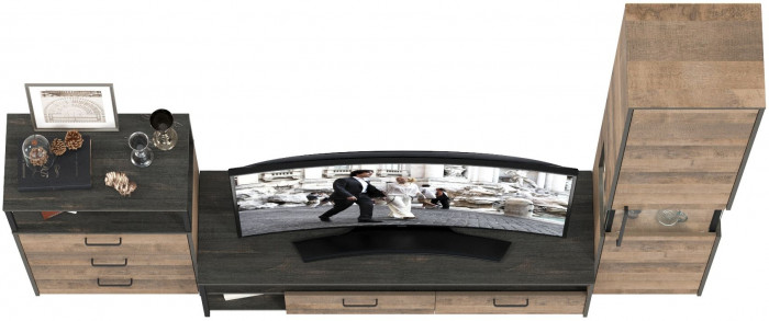 Трувор Гостиная 024, дуб гранж песочный/интра