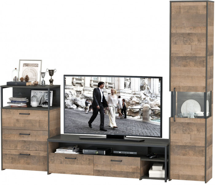 Трувор Гостиная 024, дуб гранж песочный/интра