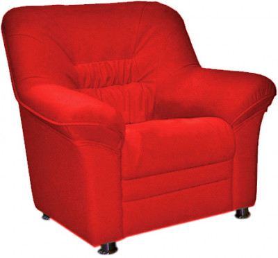 Кожаное кресло &quot;Карелия&quot; цвет красный, для офиса, дома, в гостиную, на кухню