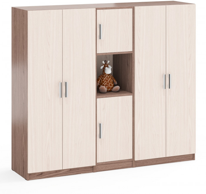 Шкаф С-МД-СК9Ш+Пенал С-МД-СК9П+Шкаф С-МД-СК9Ш, ясень шимо светлый/ясень шимо тёмный