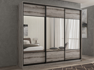 Шкаф-купе Кааппи 6 Эвок Окаменелый 270х45х230 см