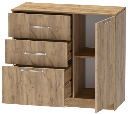 Комод №2 "Иннэс-7", Дуб крафт золотой