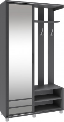 Прихожая Ларго-2 (2100х1150х420) графит серый