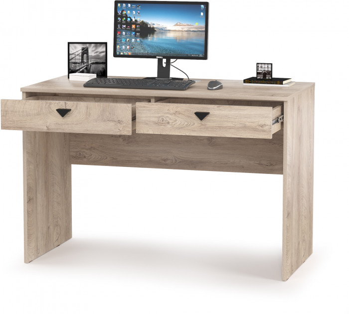 КР100 Бостон 12.69 Стол компьютерный, цвет дуб эндгрейн элегантный, ШхГхВ 115,2х57,2х76 см.