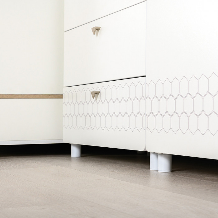 Эйп 13.322 Комод, цвет белый/дуб белый, ШхГхВ 85х41,5х75 см.