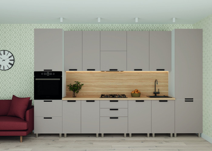 МК Аленушка Н 800 Лаванда Кашемир, скоба черный (без столешницы)