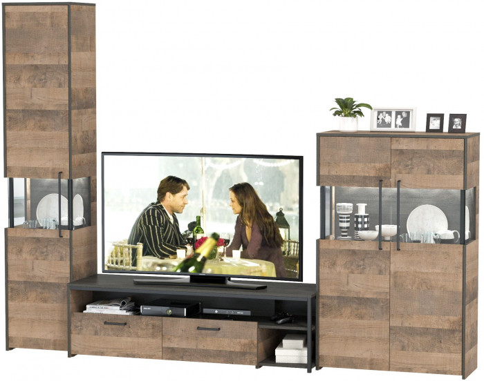 Трувор Гостиная 026, дуб гранж песочный/интра