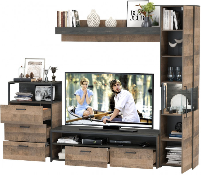 Трувор Гостиная 023, дуб гранж песочный/интра