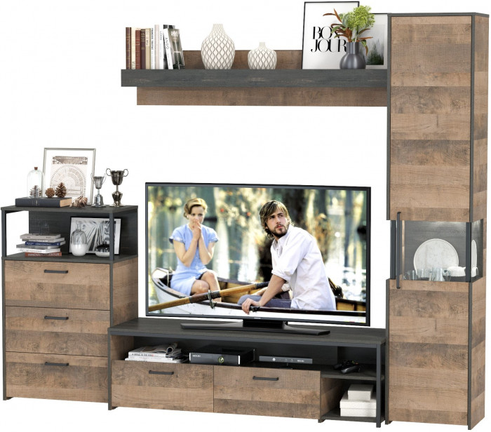 Трувор Гостиная 023, дуб гранж песочный/интра