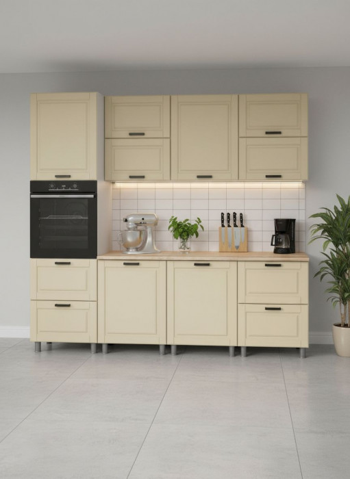 МК Аленушка 2,4м Астра Крем,скоба черный,сонома