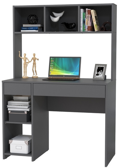 Стол компьютерный Комфорт 12.77F, цвет тёмно-серый, ШхГхВ 100х49,8х147 см., универсальная сборка