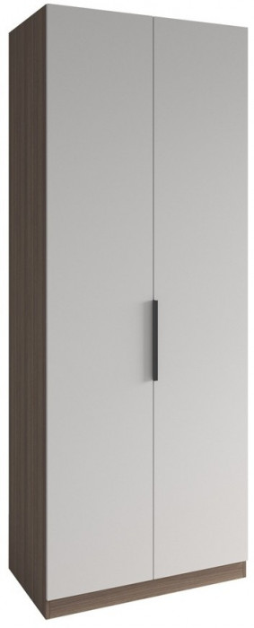 МС Роза Шкаф 900 Базовая комплектация, Ройс+ ручка скоба 1 шт., Орех Франклин карамель/Белый софт