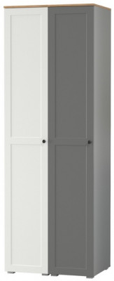 Остин 13.225 Шкаф-пенал 2 шт., цвет белый шагрень/серый графит/дуб крафт золотой, ШхГхВ 80х54,3х229,6 см., универсальная сборка