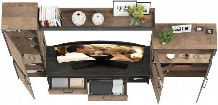 Трувор Гостиная 025, дуб гранж песочный/интра