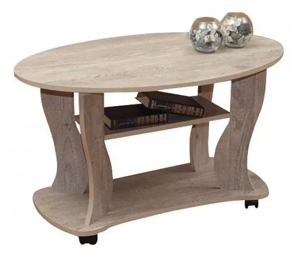 Стол журнальный Сатурн - М05 бетон пайн белый