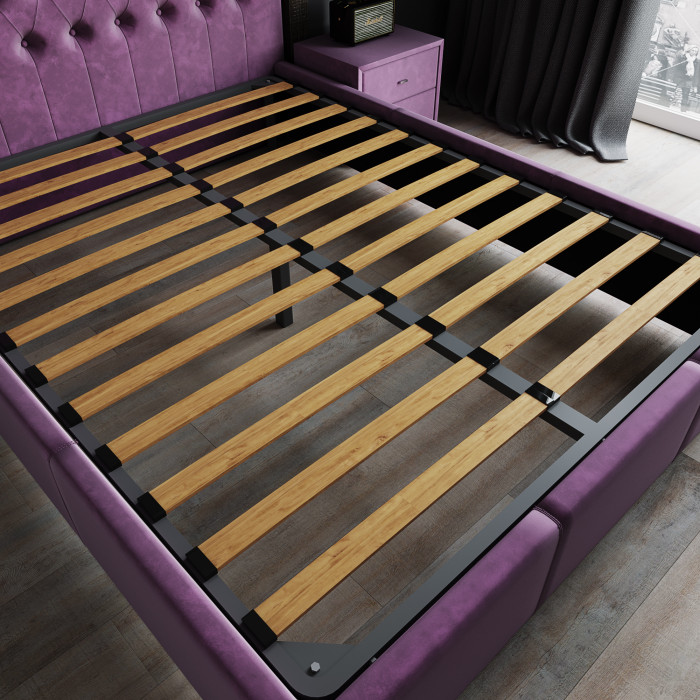 Октавия Кровать интерьерная 120 мятный ромб, ортопед