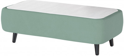 Стол журнальный Пай мятный/мдф холст белый