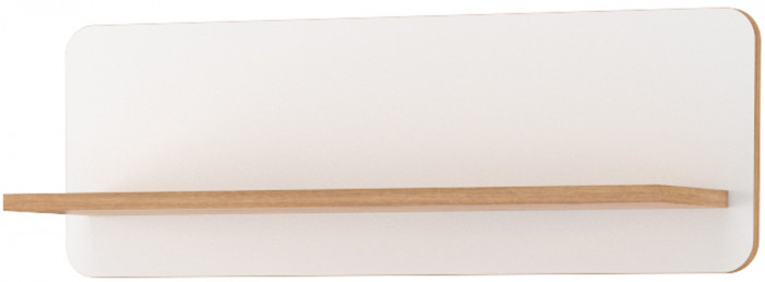 Вуди 15.46 Полка, цвет белый премиум/дуб крафт золотой, ШхГхВ 70х19,6х24 см.