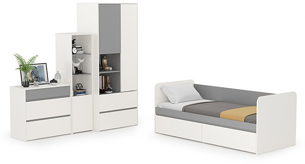 Торонто Компоновка № 26, белый шагрень/стальной серый