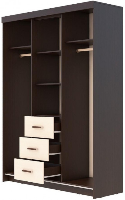Шкаф-купе Комфорт 6 М (Венге / дуб молочный)