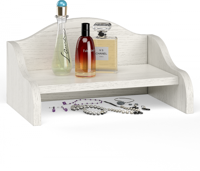 Ливерпуль Кровать 11.08 + основание + ножки + Тумба 08.146 + Полка 10.117, цвет ясень ваниль/белый, ШхГхВ 266х204х112 см, 1600х2000 мм, б/м, орт. есть