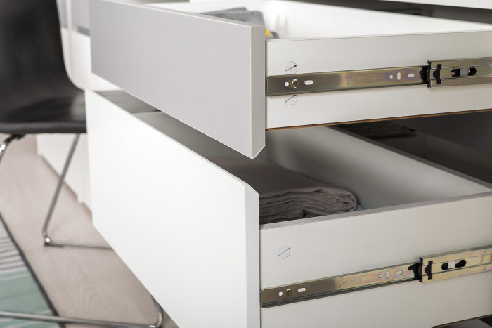 Торонто Компоновка № 27, белый шагрень/стальной серый