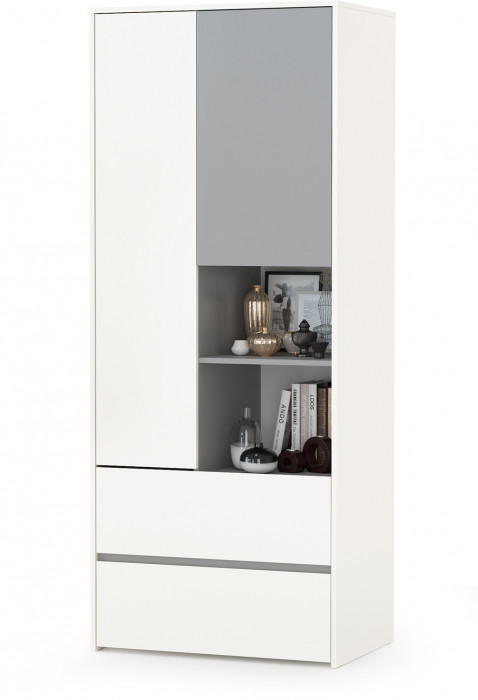 Торонто Компоновка № 27, белый шагрень/стальной серый