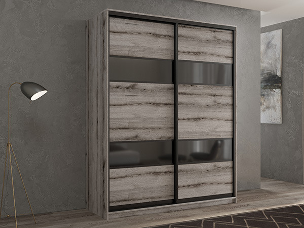 Шкаф-купе Кааппи 7 Эвок Окаменелый 130х45х230 см