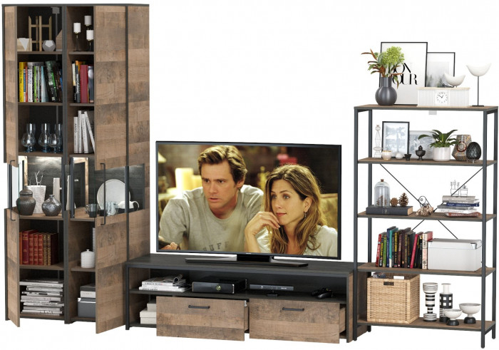 Трувор Гостиная 028, дуб гранж песочный/интра