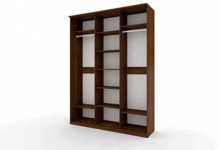 Шкаф купе Модерн 1776х600 3-х дверный 3-х секционный глухой венге/ясень