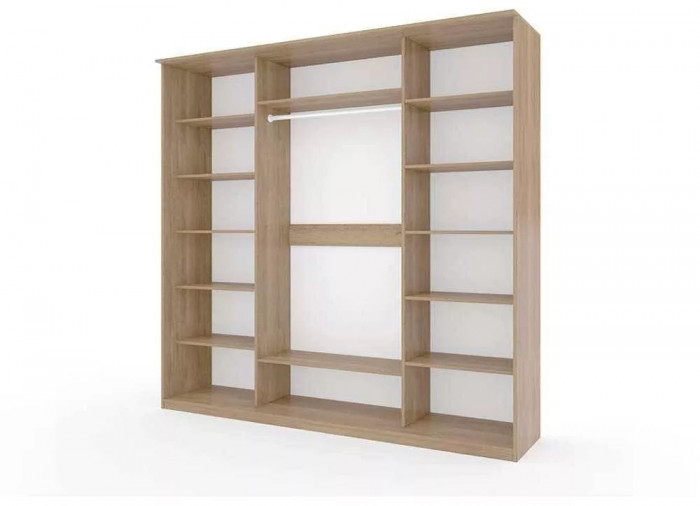 Шкаф купе Модерн 2362х600 4-х дверный 3-х секционный фотопечать №3 ясень