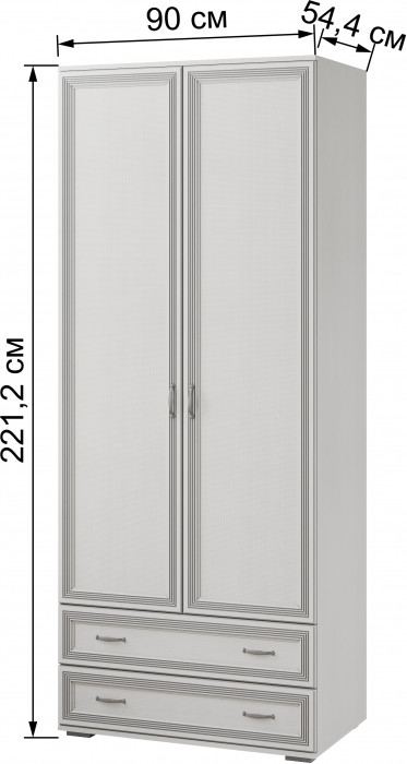 Модульная спальня Ливорно, набор 4, Ясень анкор светлый