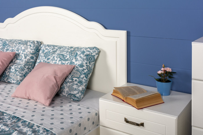 Ливерпуль Кровать 11.08 + основание + ножки, цвет ясень ваниль/белый, ШхГхВ 166х204х112 см., сп. м. 1600х2000 мм., б/м, ортопед есть