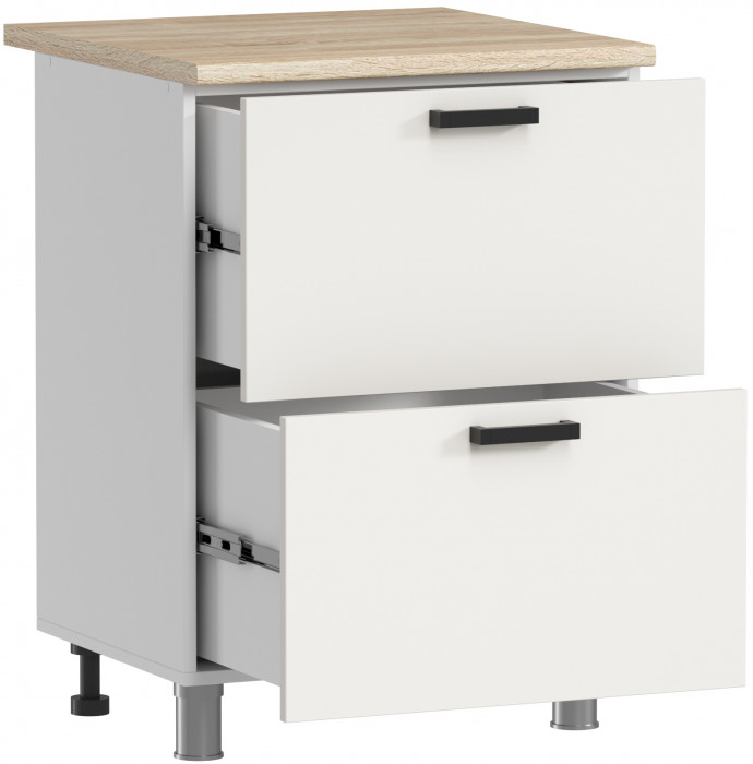 МК Аленушка Н2Я 600 Лаванда Молочный, скоба черный (без столешницы)