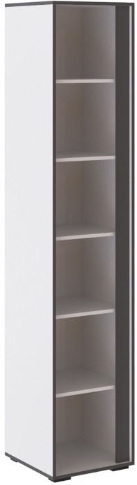 Асцелла Пенал закрытый белый/графит серый